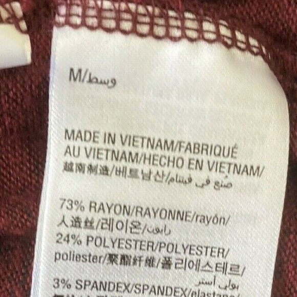 Club Room Mens Burgundy 1/4 Zip Sweater Sz M Pullover Stretch Golf Fall Macy's - Picture 4 of 6